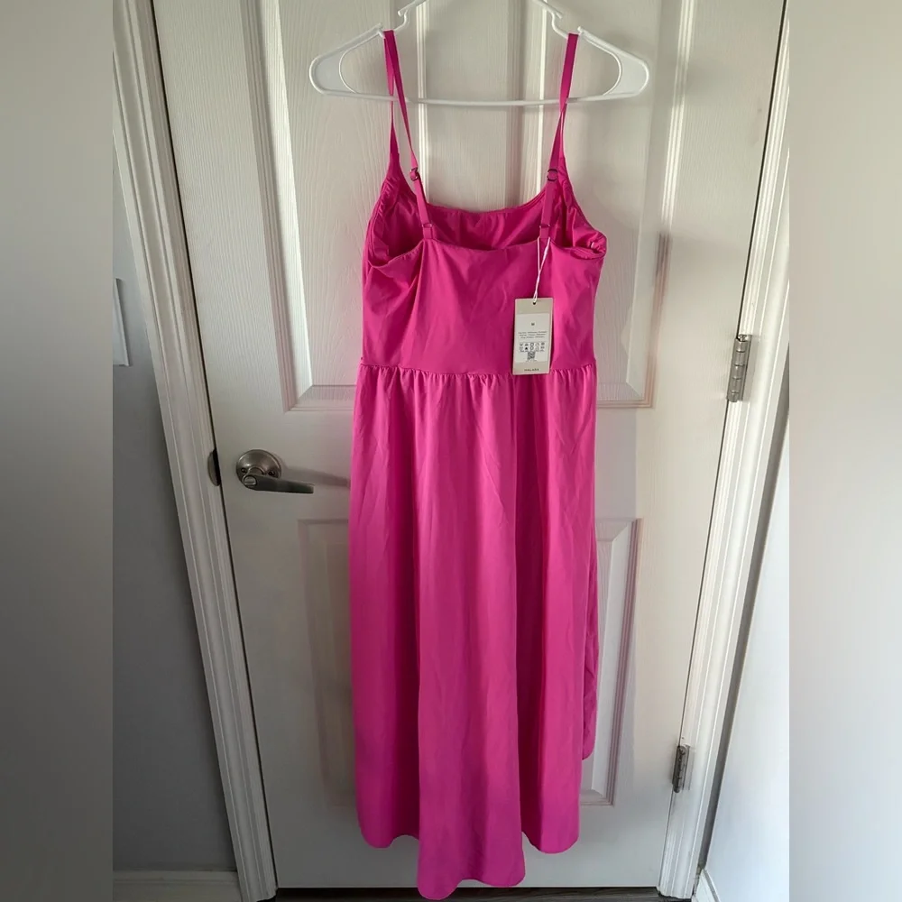 NWT - HALARA Pink Sleeveless High-Low Dress - medium - Picture 4 of 5